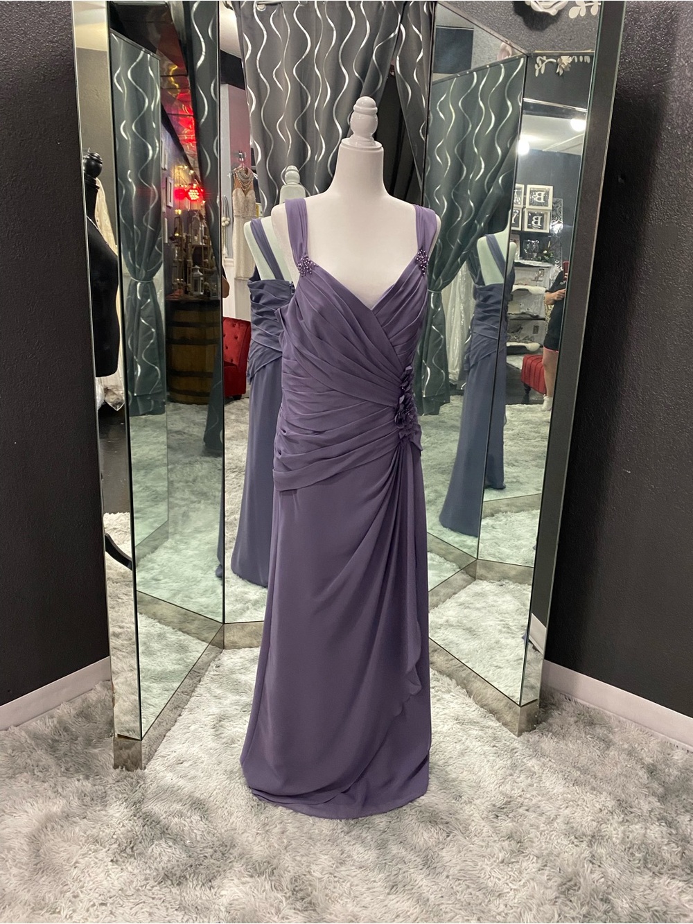 Alfred Angelo Lilac Ruched Evening Gown